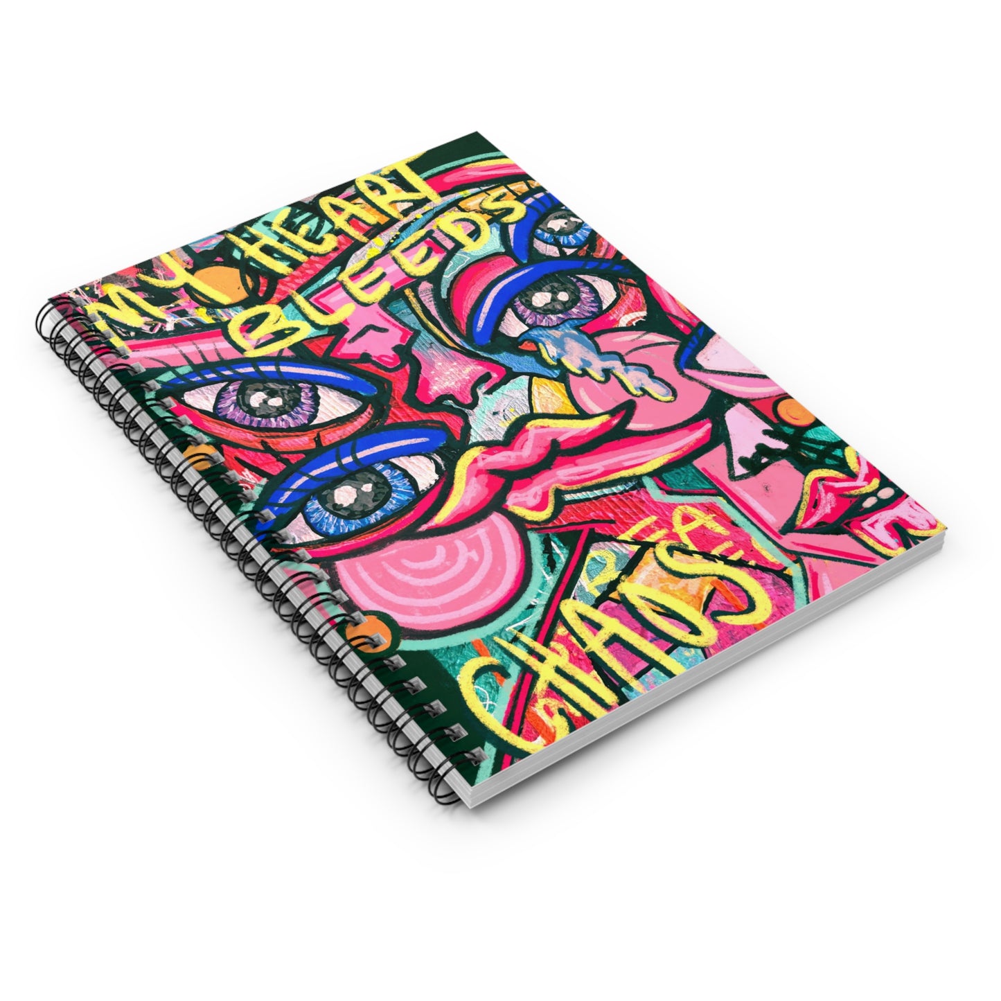 My Heart Bleeds Chaos Spiral Notebook - Ruled Line