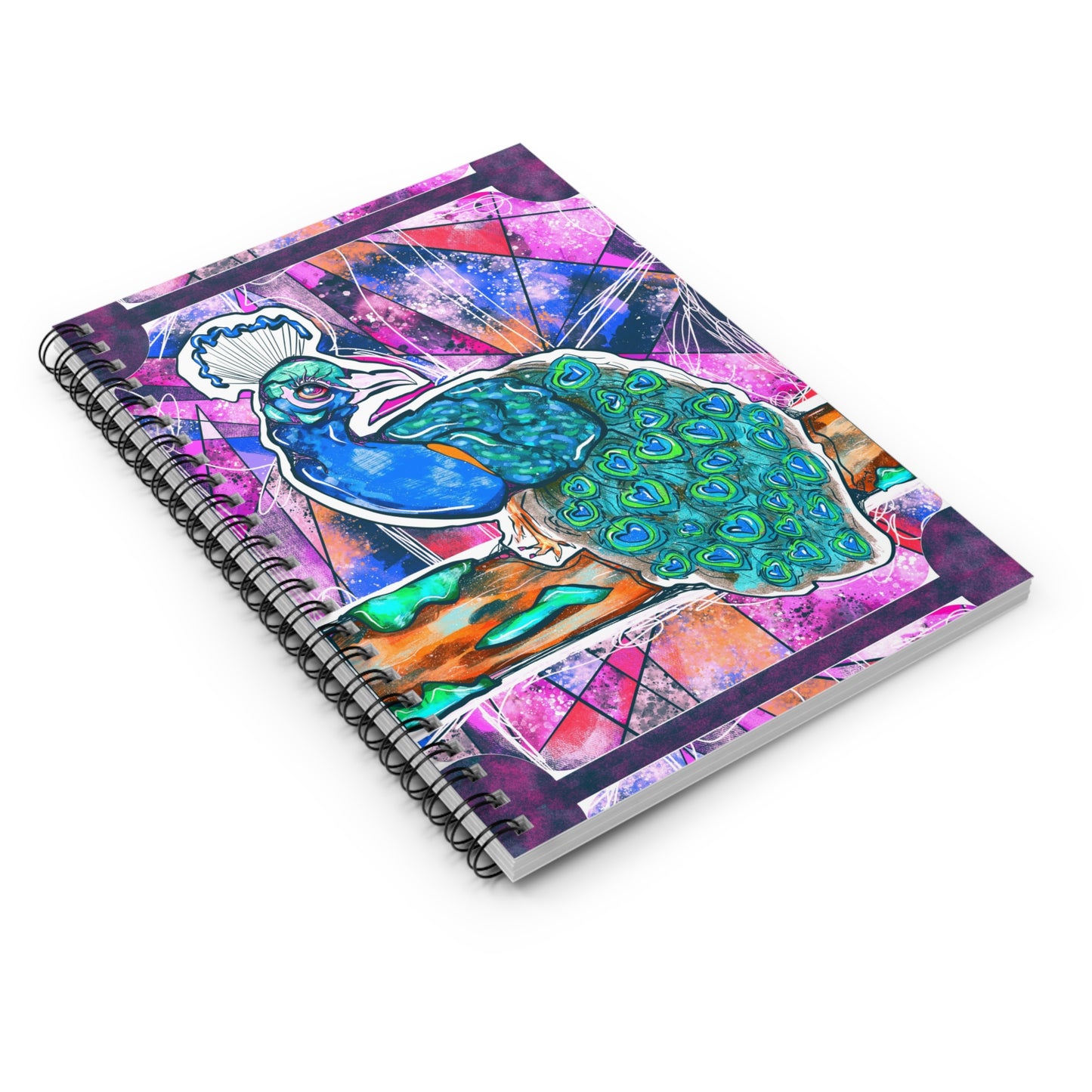 Peacock Spiral Notebook - Ruled Line