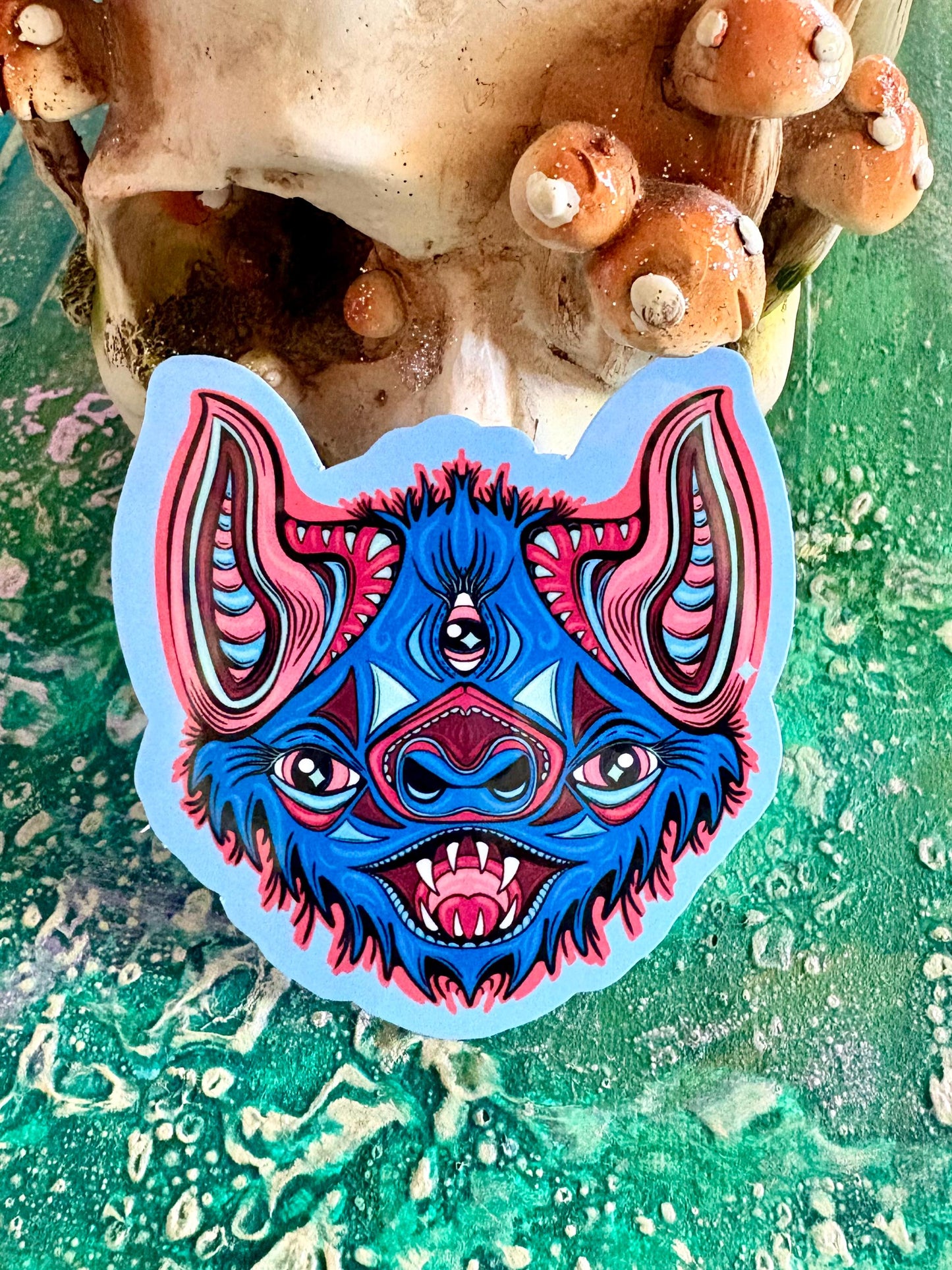 Handmade Bat Sticker: Glossy Bat Sticker | Hollie Day Artist