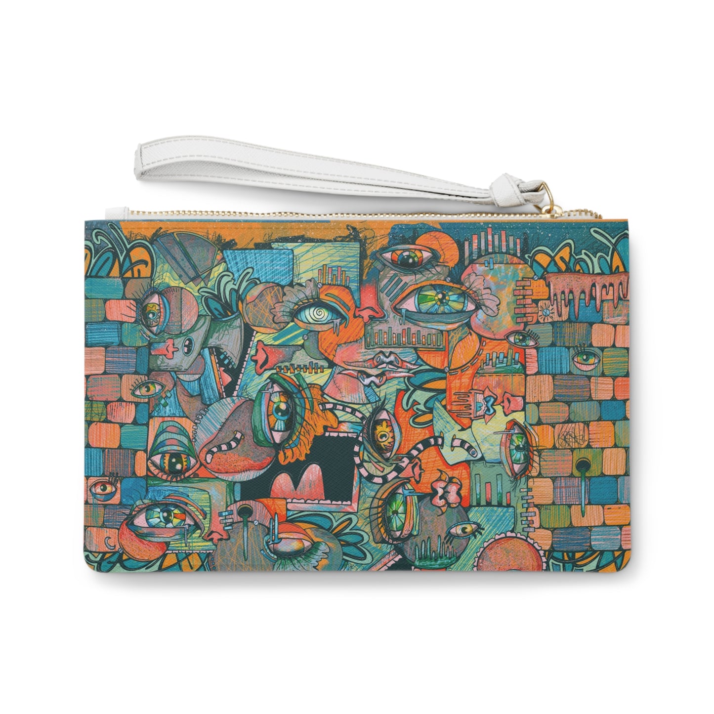 Keep Me A Secret Cubism Clutch Bag
