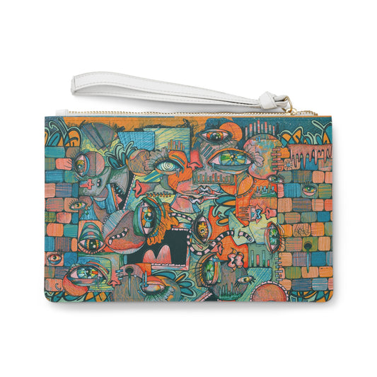 Keep Me A Secret Cubism Clutch Bag