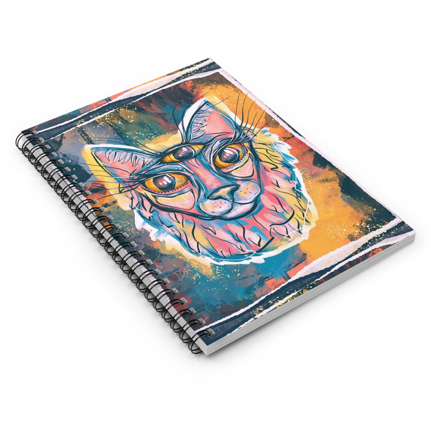 French Fry Cat Spiral Notebook - Ruled Line
