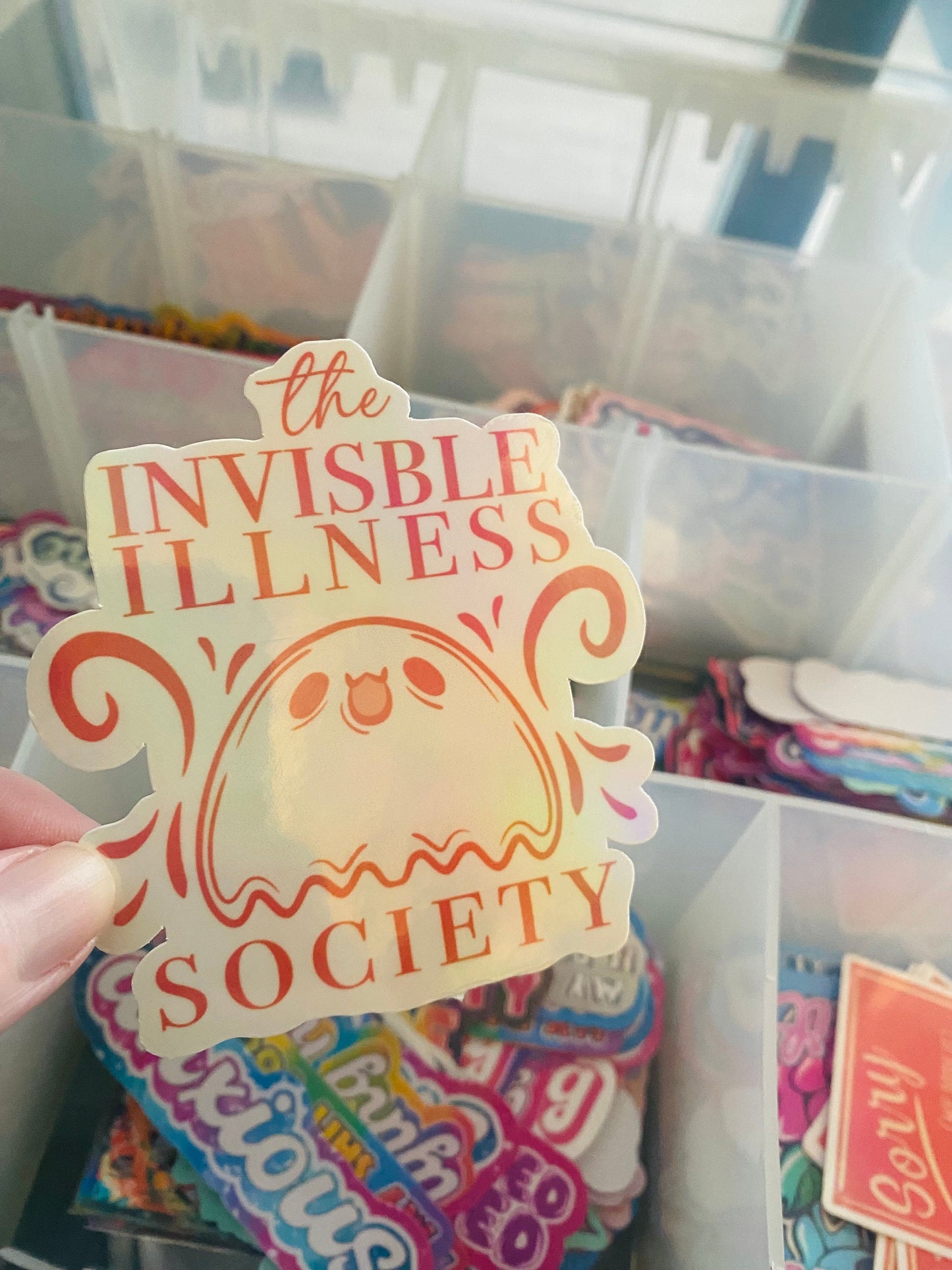Invisible Illness Society Sticker: Handmade Holographic Vinyl