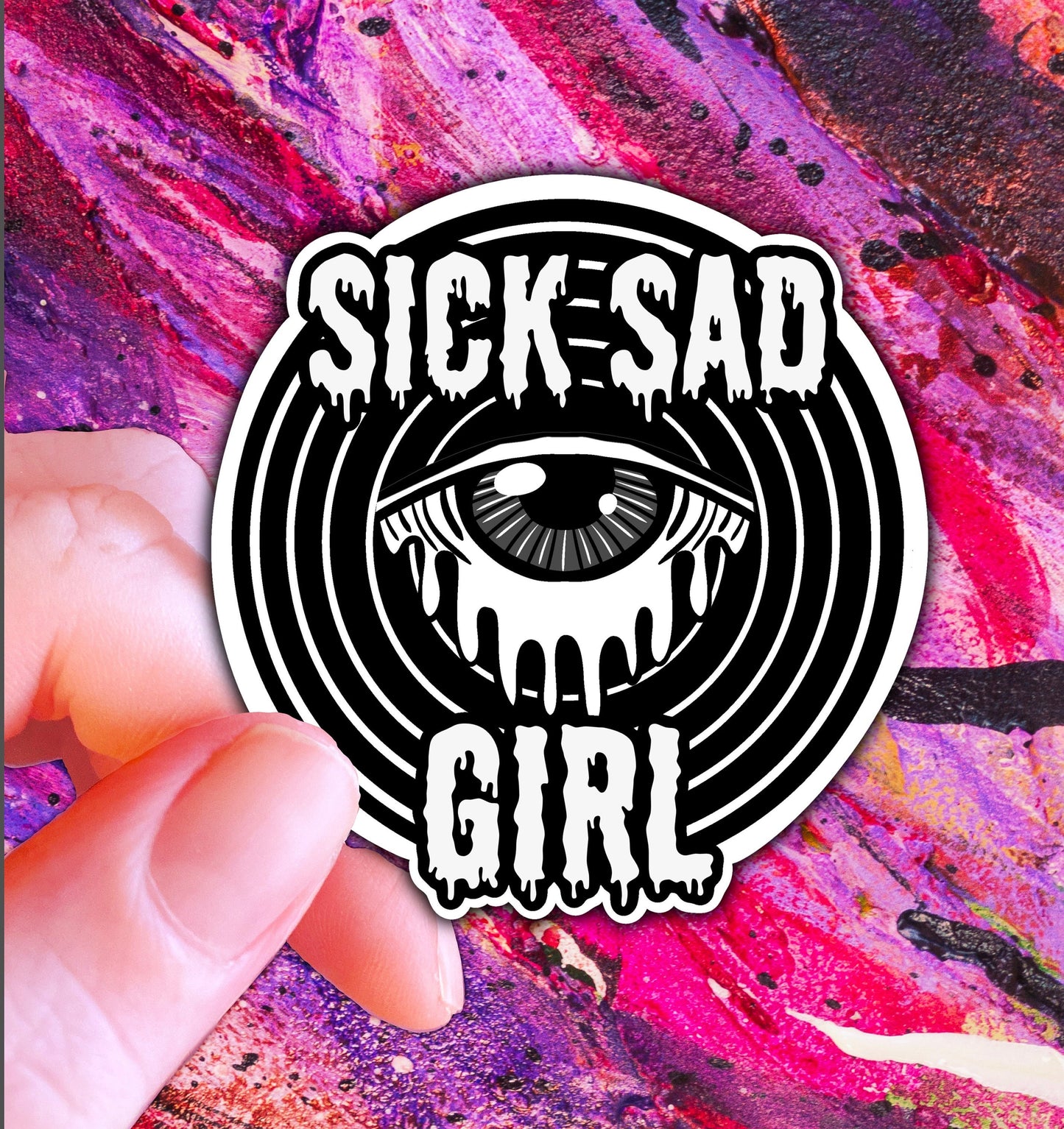 Handmade Sick Sad Girl Sticker: 90s Daria Inspired, Retro Sticker