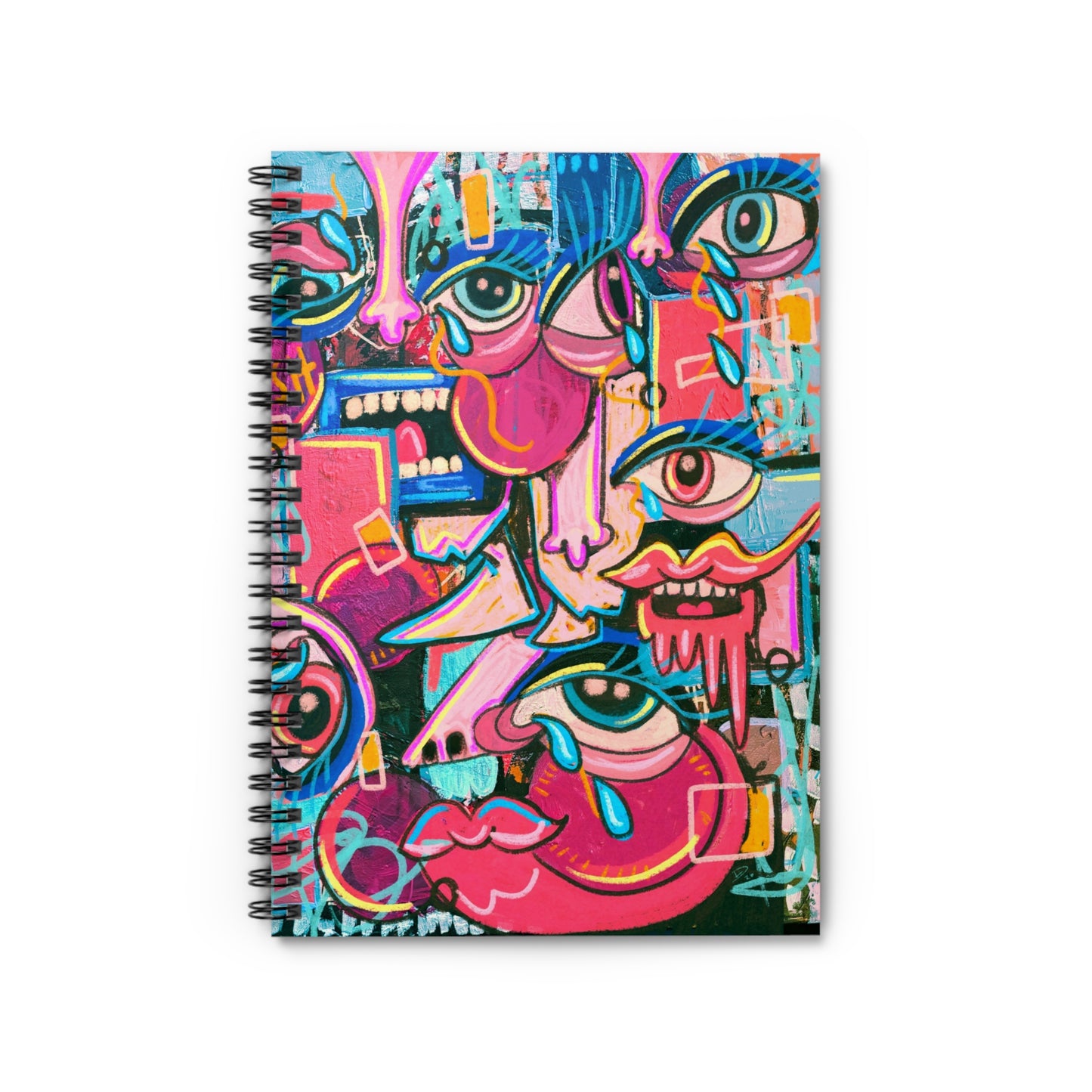 Trash Cubism Spiral Notebook - Ruled Line