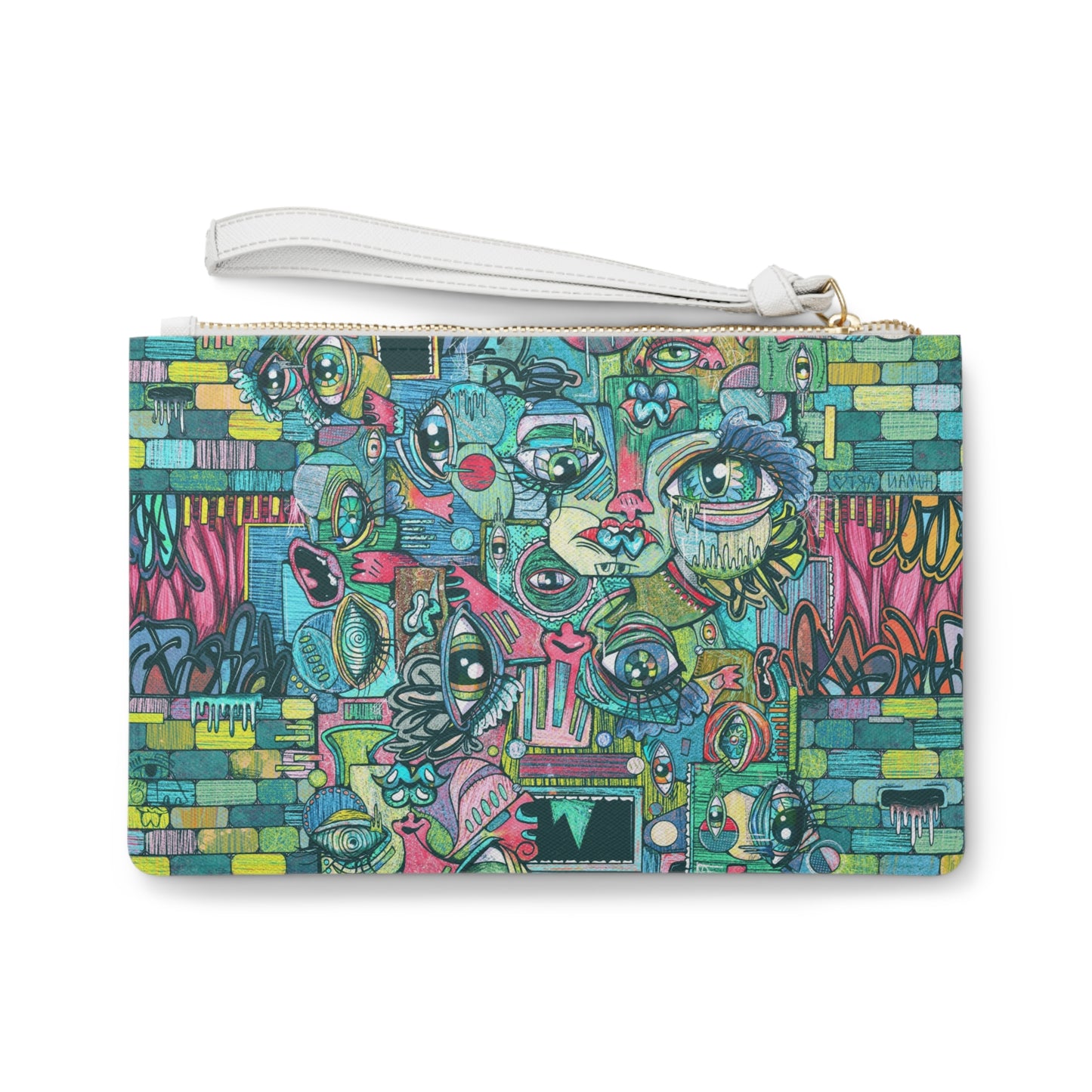 People in Rooms Cubism Clutch Bag