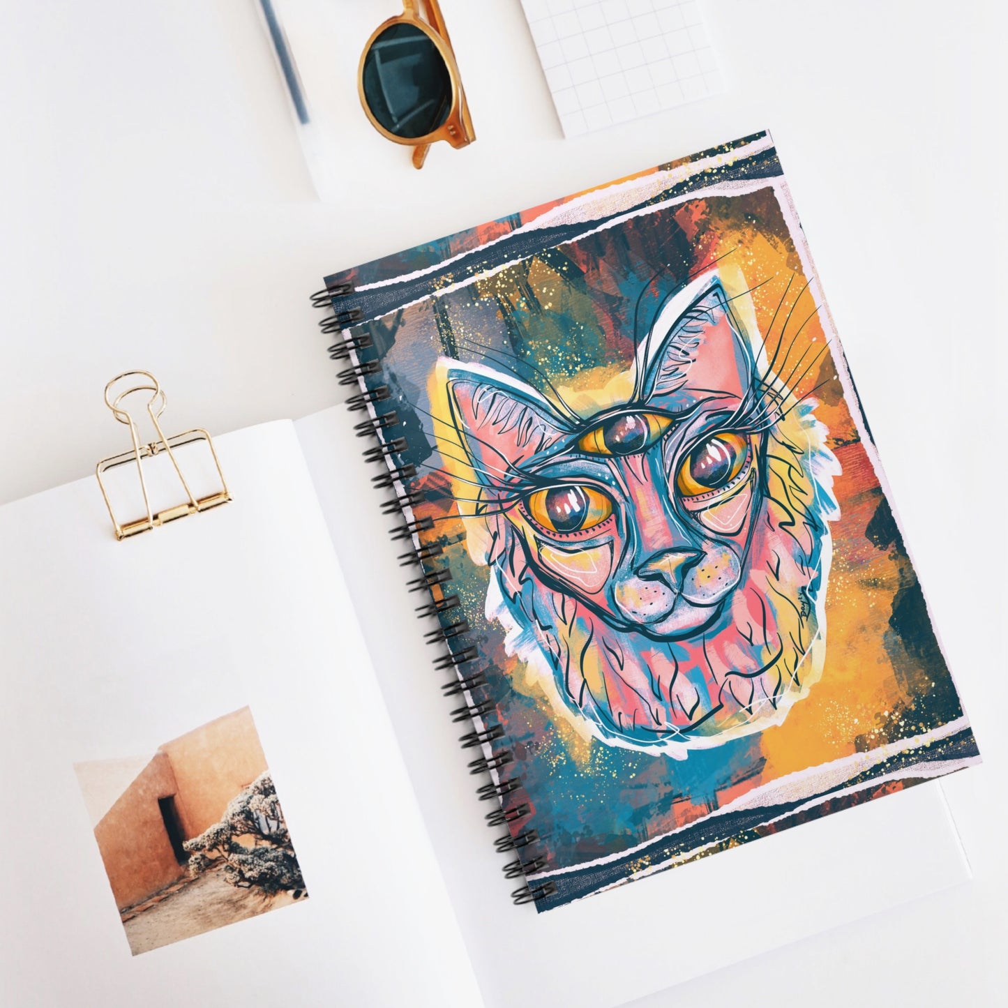 French Fry Cat Spiral Notebook - Ruled Line