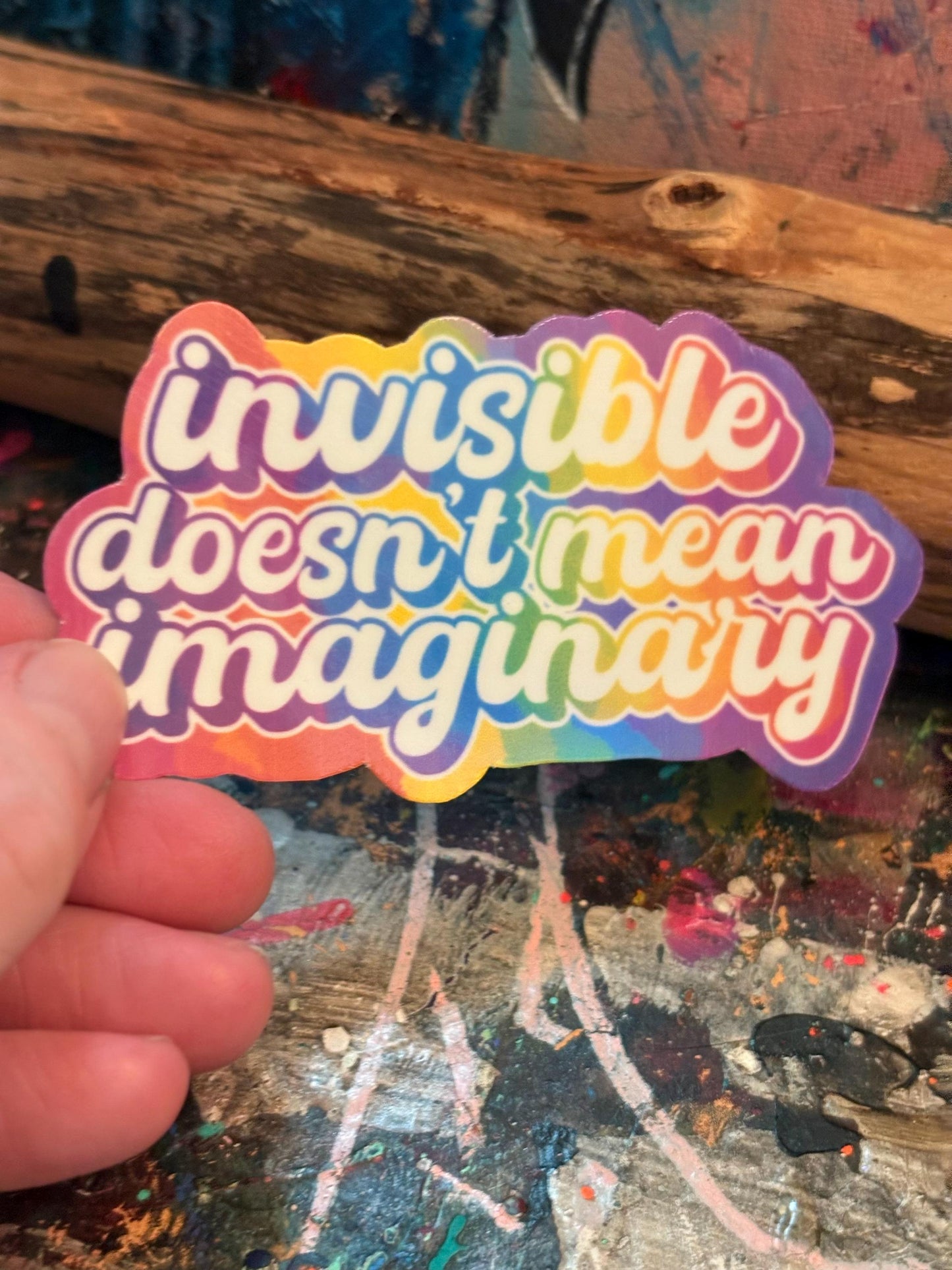 Spoonie Sticker: Holographic Vinyl, Invisible Illness Awareness