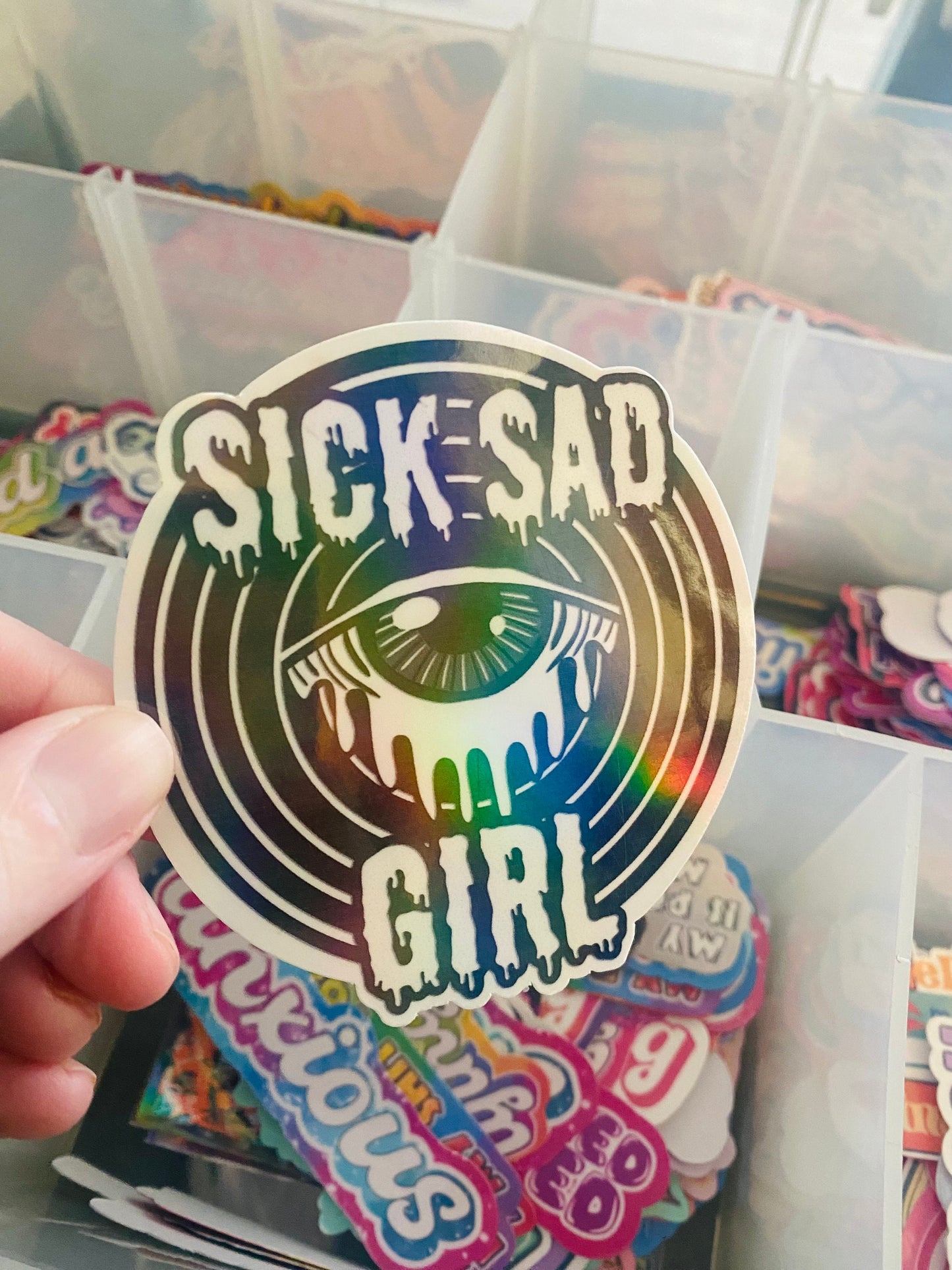 Handmade Sick Sad Girl Sticker: 90s Daria Inspired, Retro Sticker