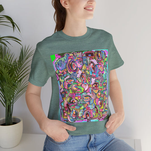Psychedelic Whimsy Unisex Jersey Short Sleeve Tee