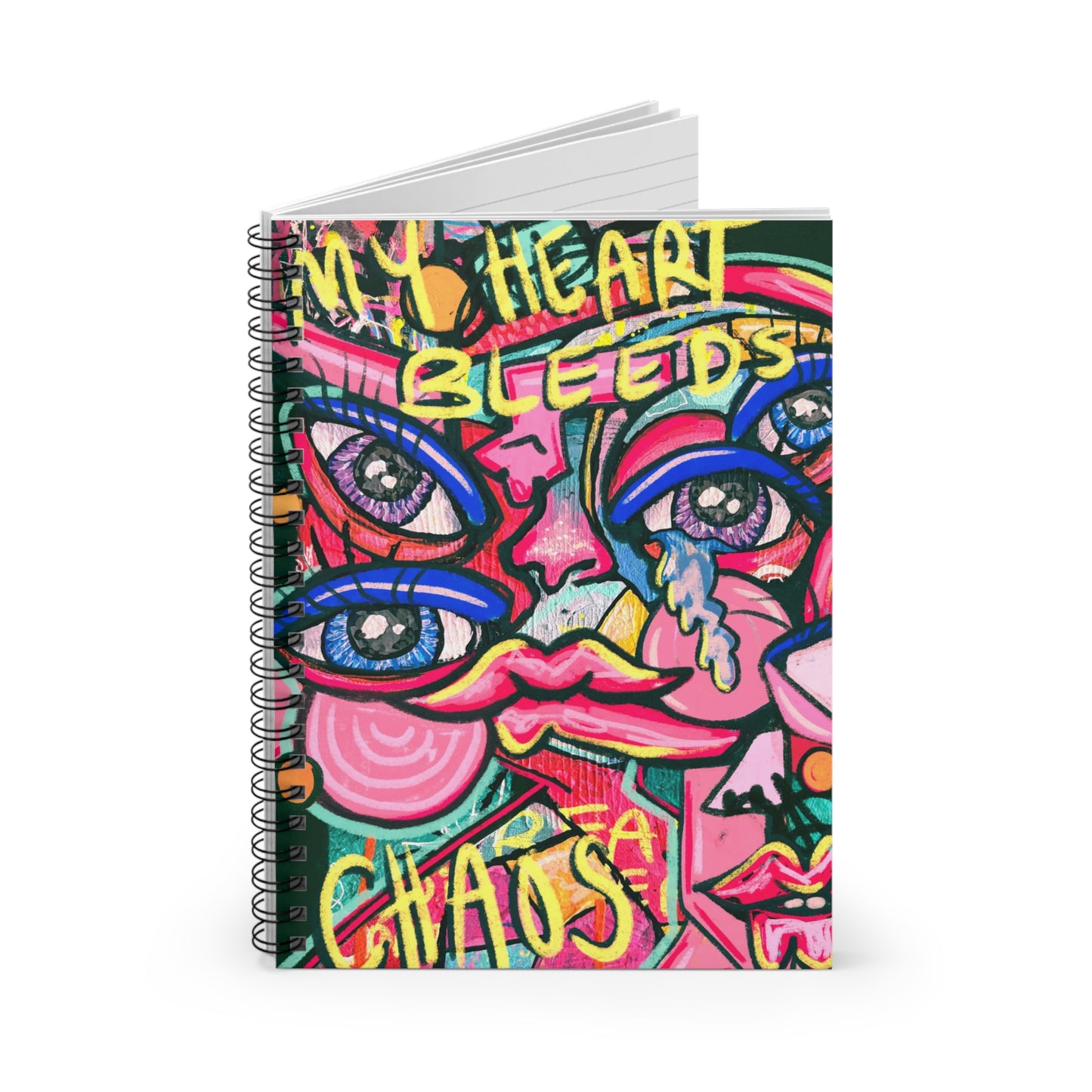 My Heart Bleeds Chaos Spiral Notebook - Ruled Line