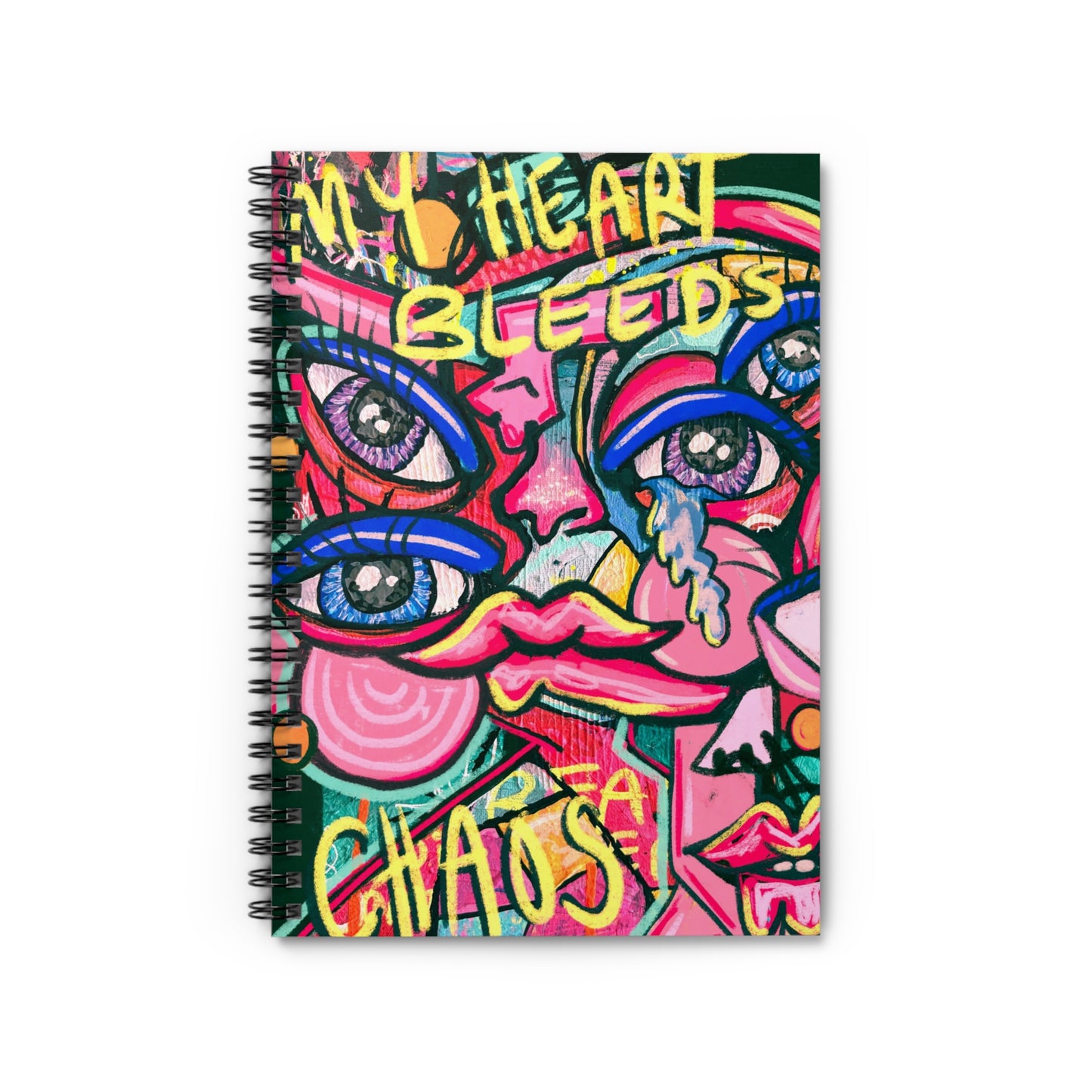 My Heart Bleeds Chaos Spiral Notebook - Ruled Line