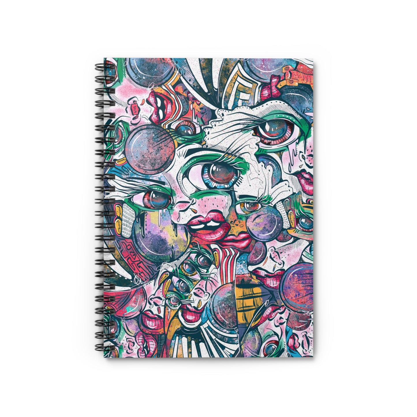 The Eyes Cubism Spiral Notebook - Ruled Line