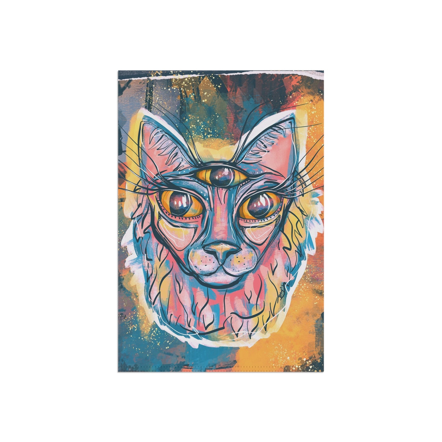 French Fry Cat Garden & House Banner