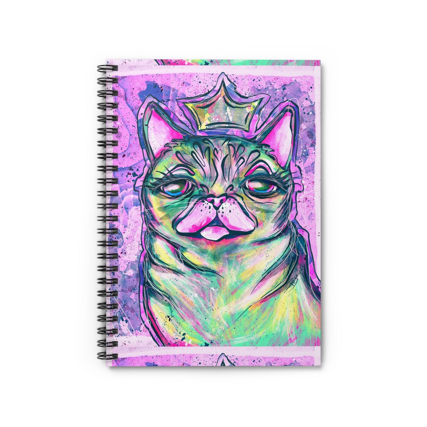 Princess Bubblegum Cat Spiral Notebook - Ruled Line