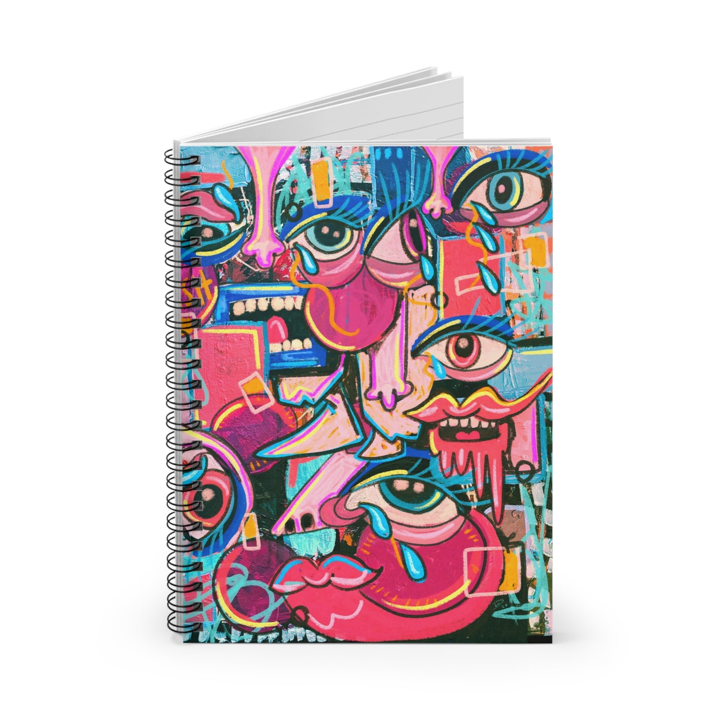 Trash Cubism Spiral Notebook - Ruled Line