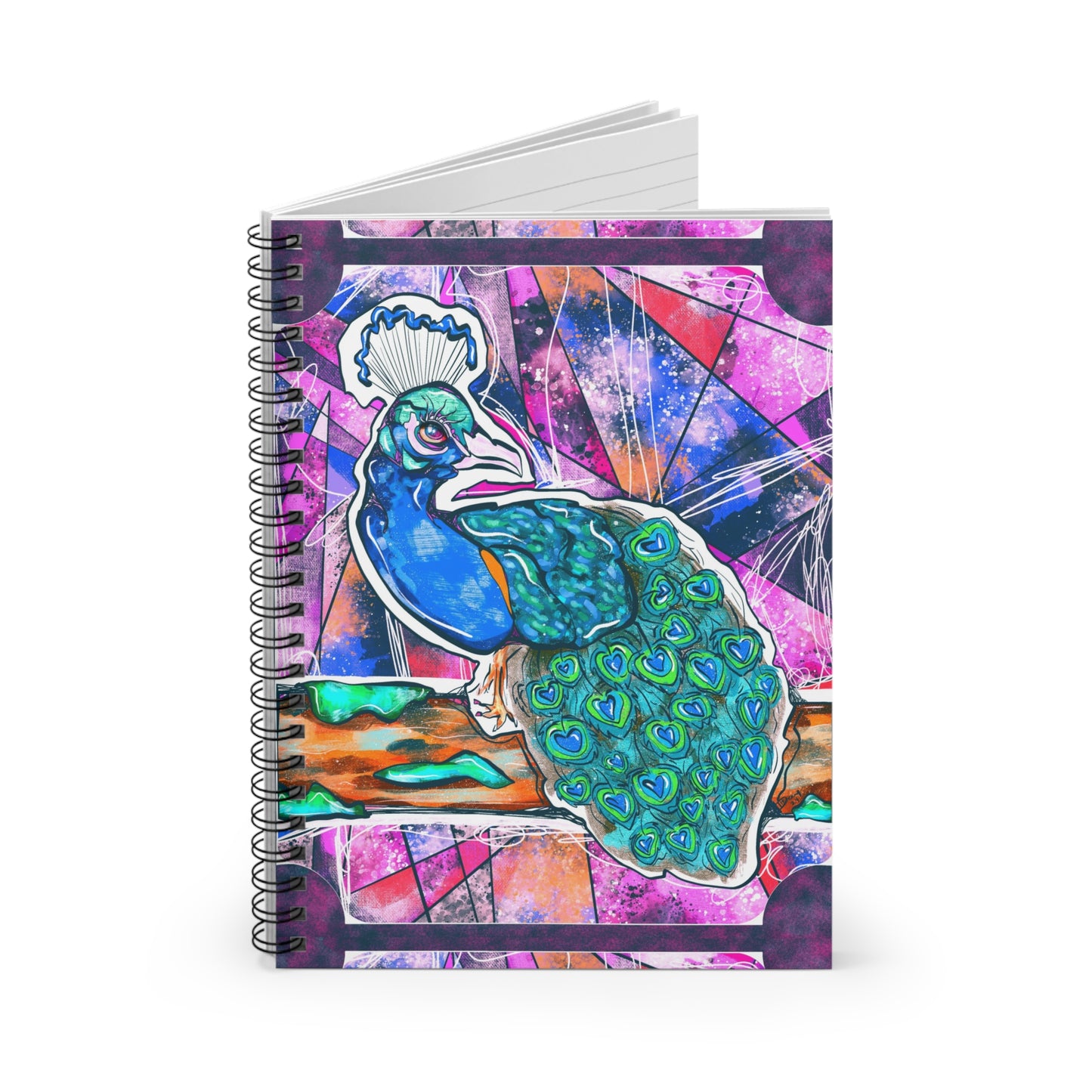 Peacock Spiral Notebook - Ruled Line