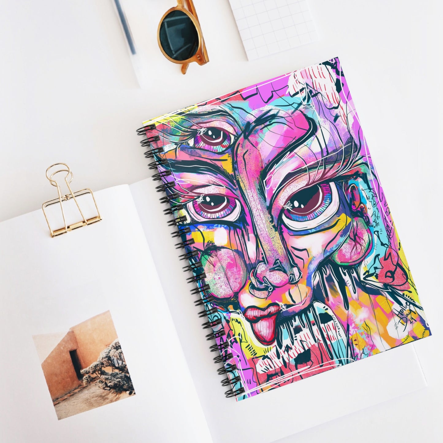 Omera Cubism Spiral Notebook - Ruled Line
