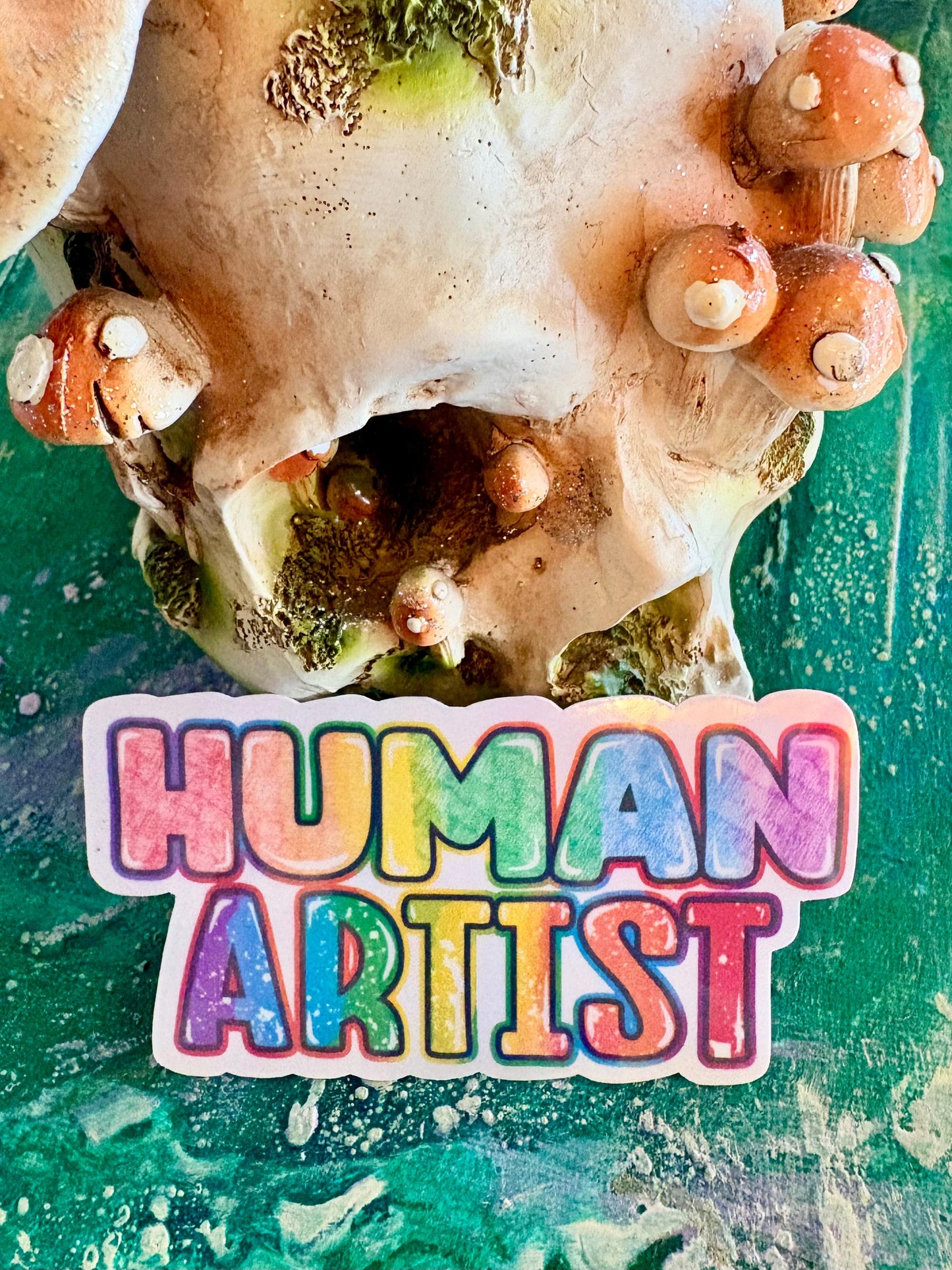Hand Drawn Human Artist Sticker | Support Living Artist | Hollie Day Art