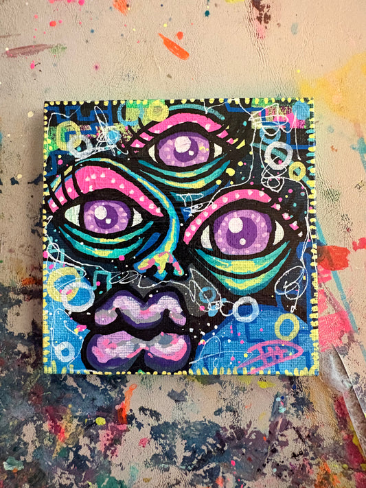 4x4 Mini Canvas Acrylic Painting