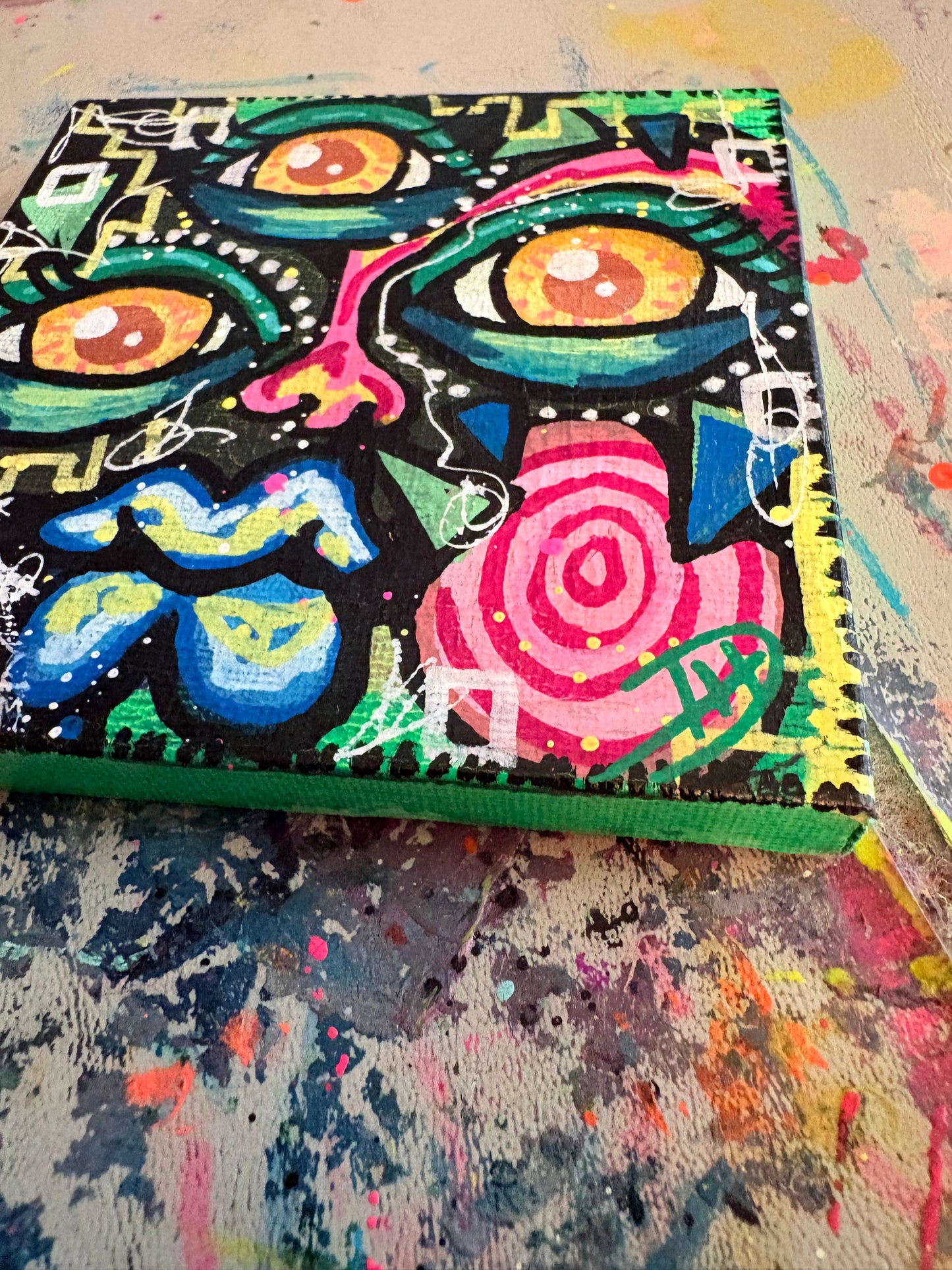 4x4 Mini Canvas Acrylic Painting 002