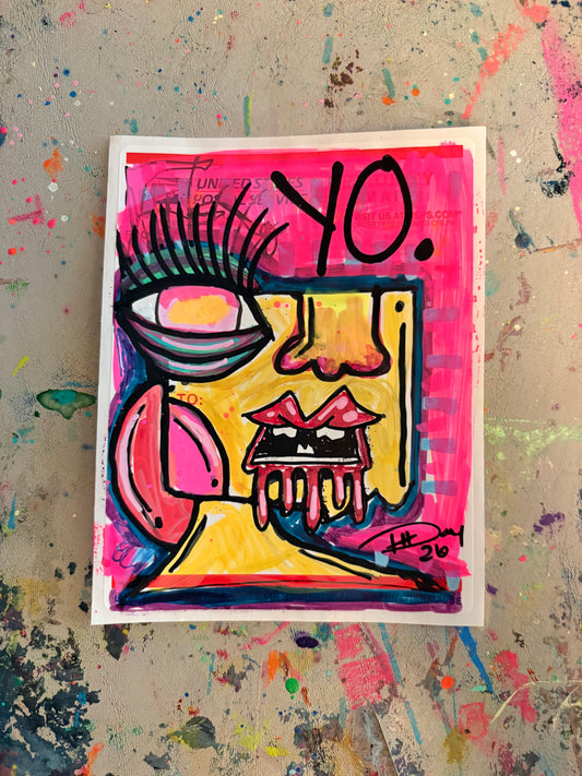 Abstract Cubism Graffiti Style Sticker