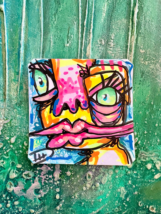 4x4 Mini Mixed Media Drawing 003