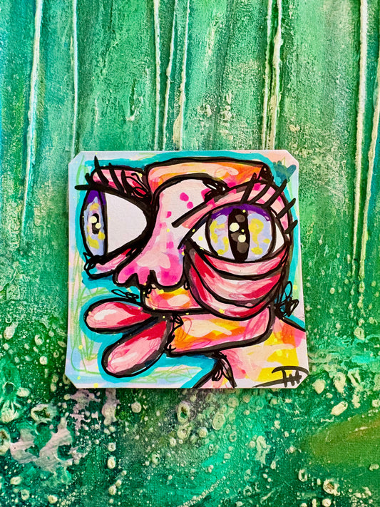 4x4 Mini Mixed Media Drawing 002