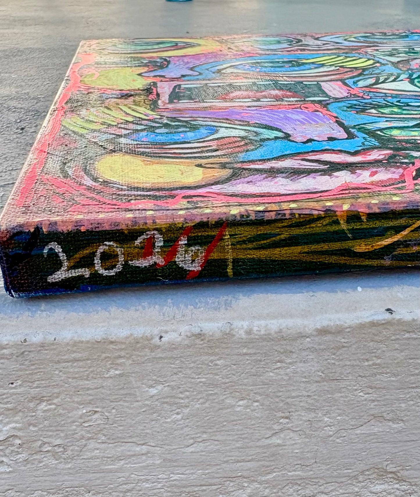 Atomic Meltdown - Original 11x14 Acrylic Painting by Hollie Day