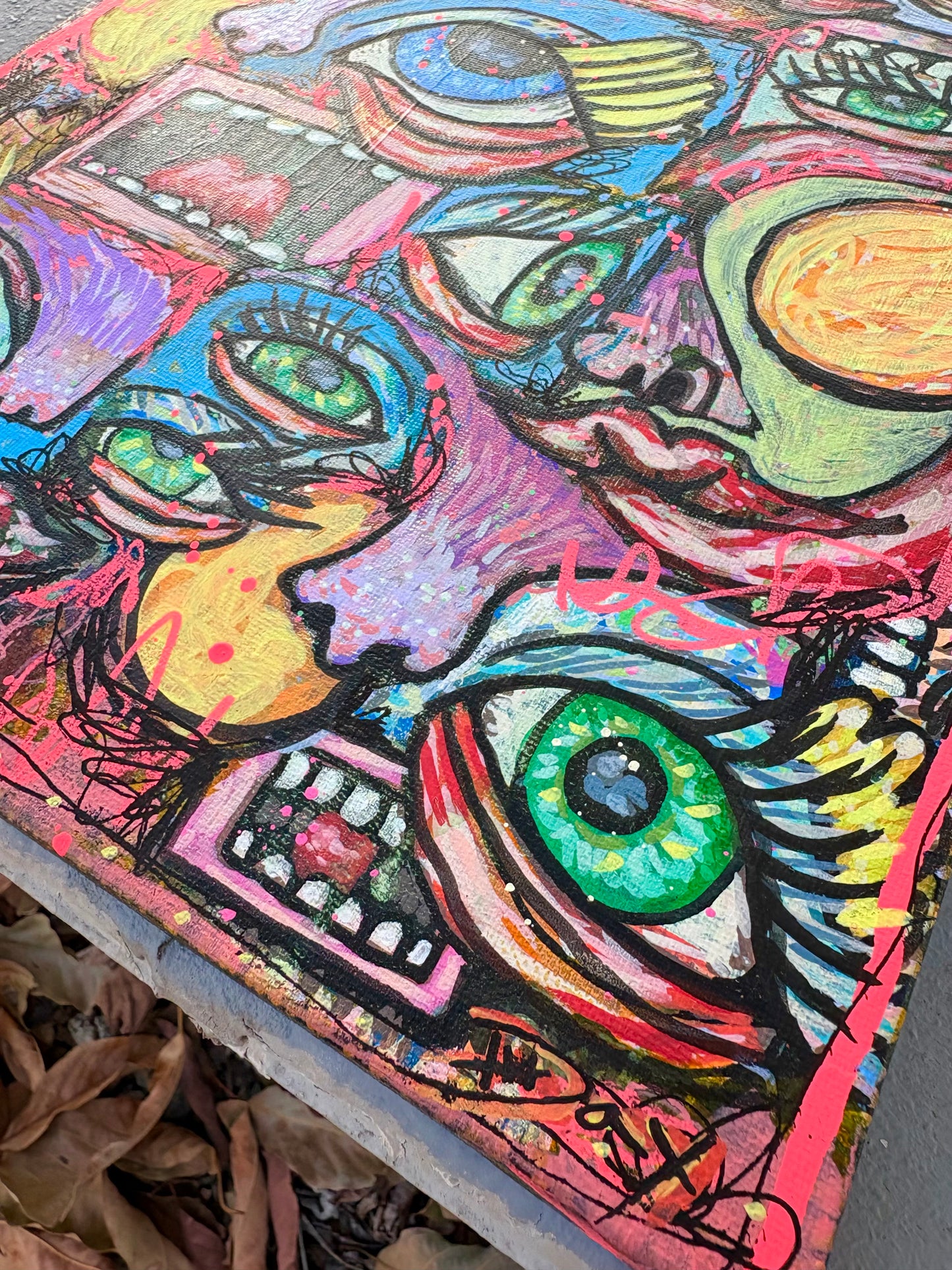 Atomic Meltdown - Original 11x14 Acrylic Painting by Hollie Day
