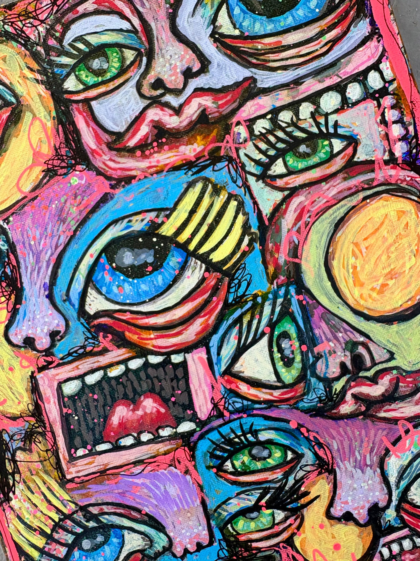 Atomic Meltdown - Original 11x14 Acrylic Painting by Hollie Day