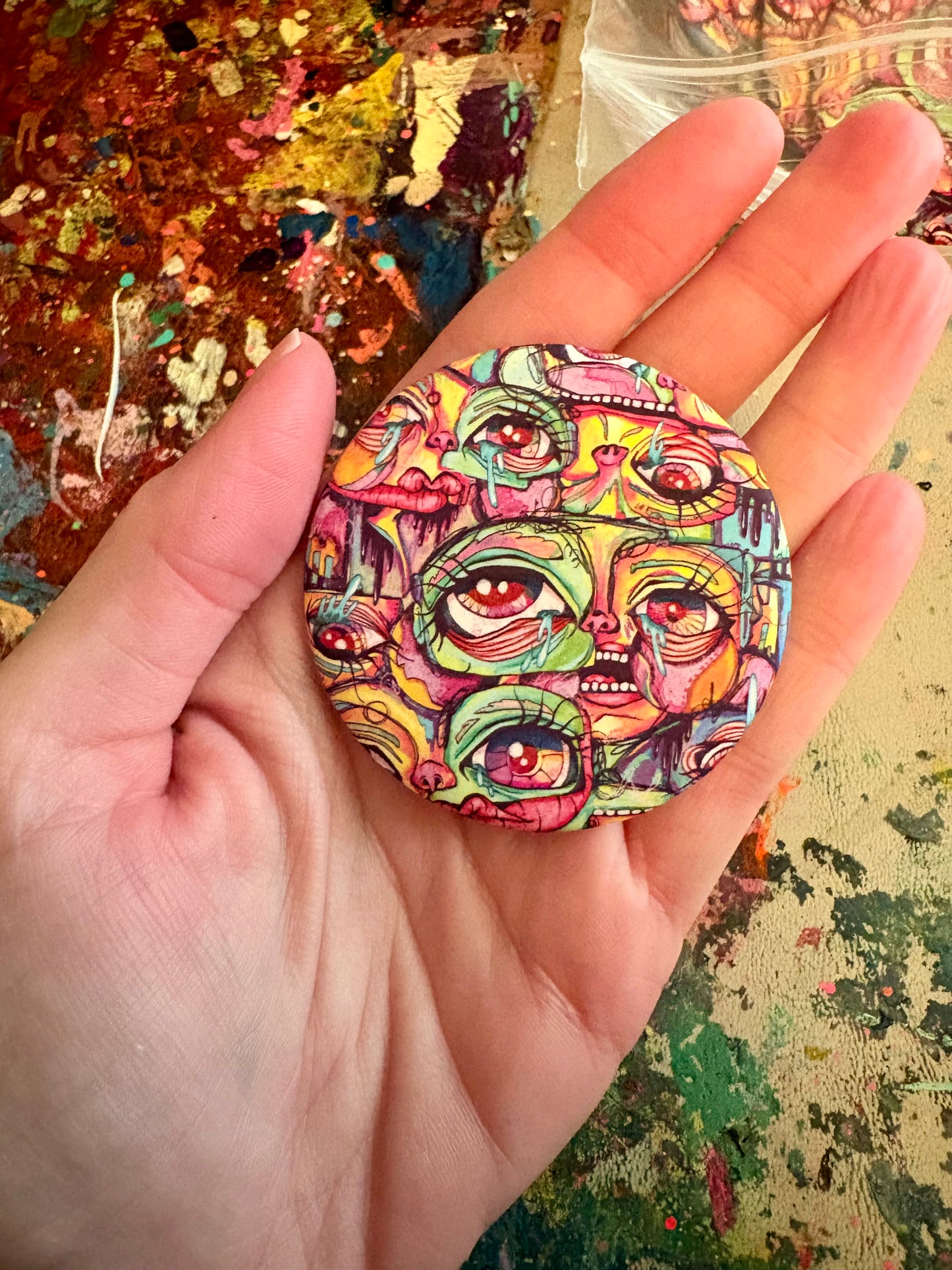Colorful Chaos Matte Finish Button