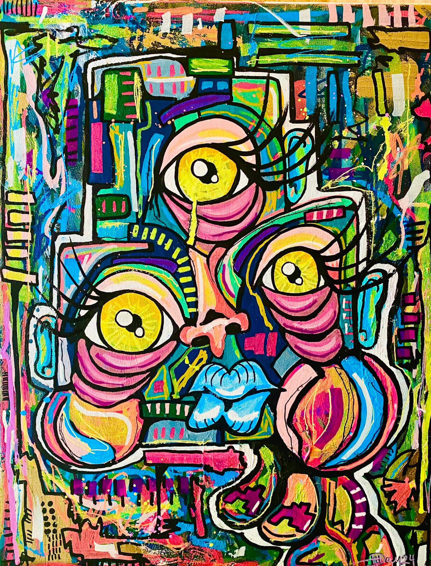 Pieces of Me - 16x20 Original Acrylic Painting by Hollie Day