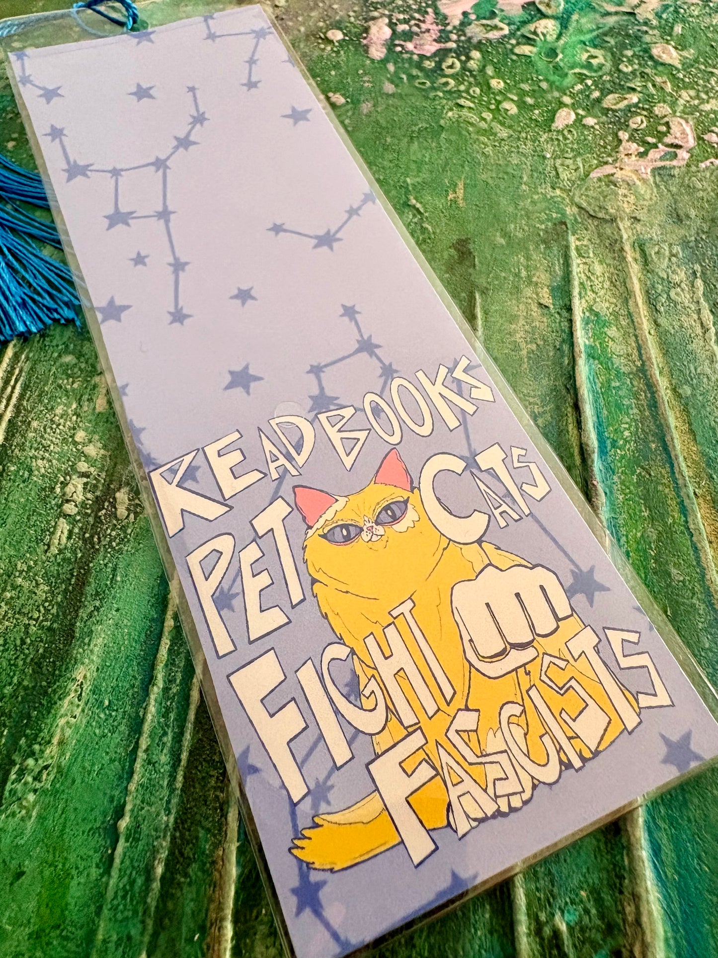 Read Books Pet Cats Fight Fascists Bookmark