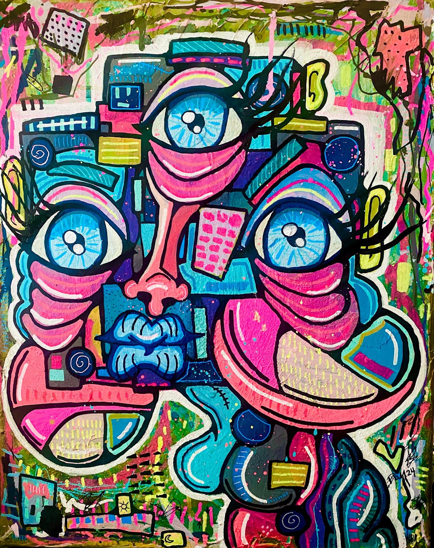 Blue For You - 16x20 Original Acrylic Painting by Hollie Day