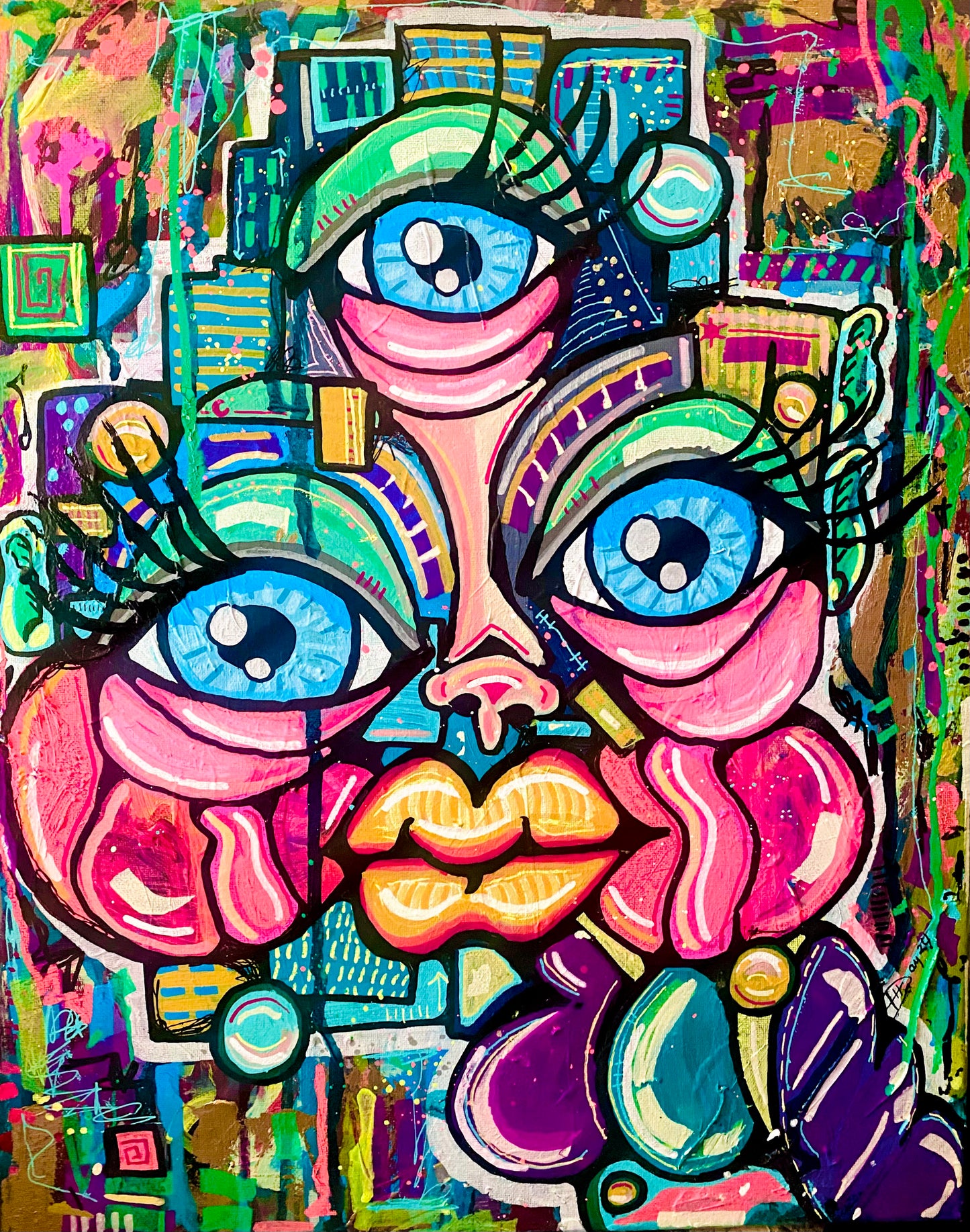 Big Love - 16x20 Abstract Acrylic Painting by Hollie Day