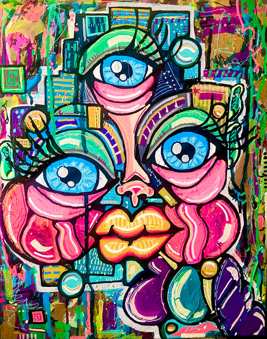 Big Love - 16x20 Abstract Acrylic Painting by Hollie Day