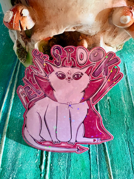 Feline Spooky Cat Sticker