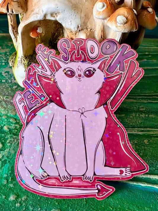 Feline Spooky Cat Sticker