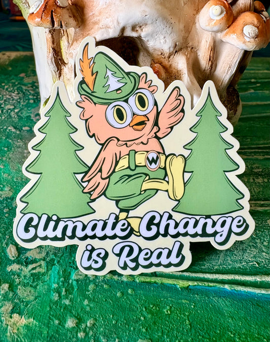 Climate Change is Real Sticker (glossy)