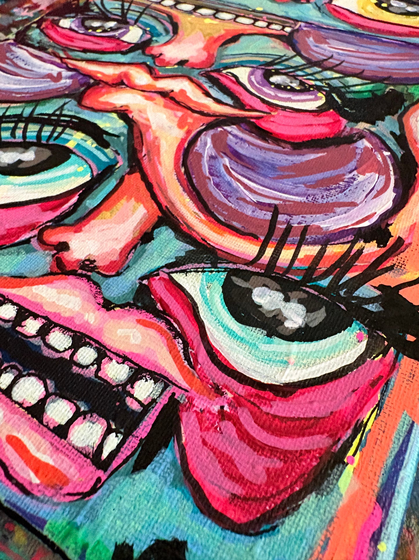 The American Dream Is Killing Me- Original 9x12 Acrylic Painting by Hollie Day