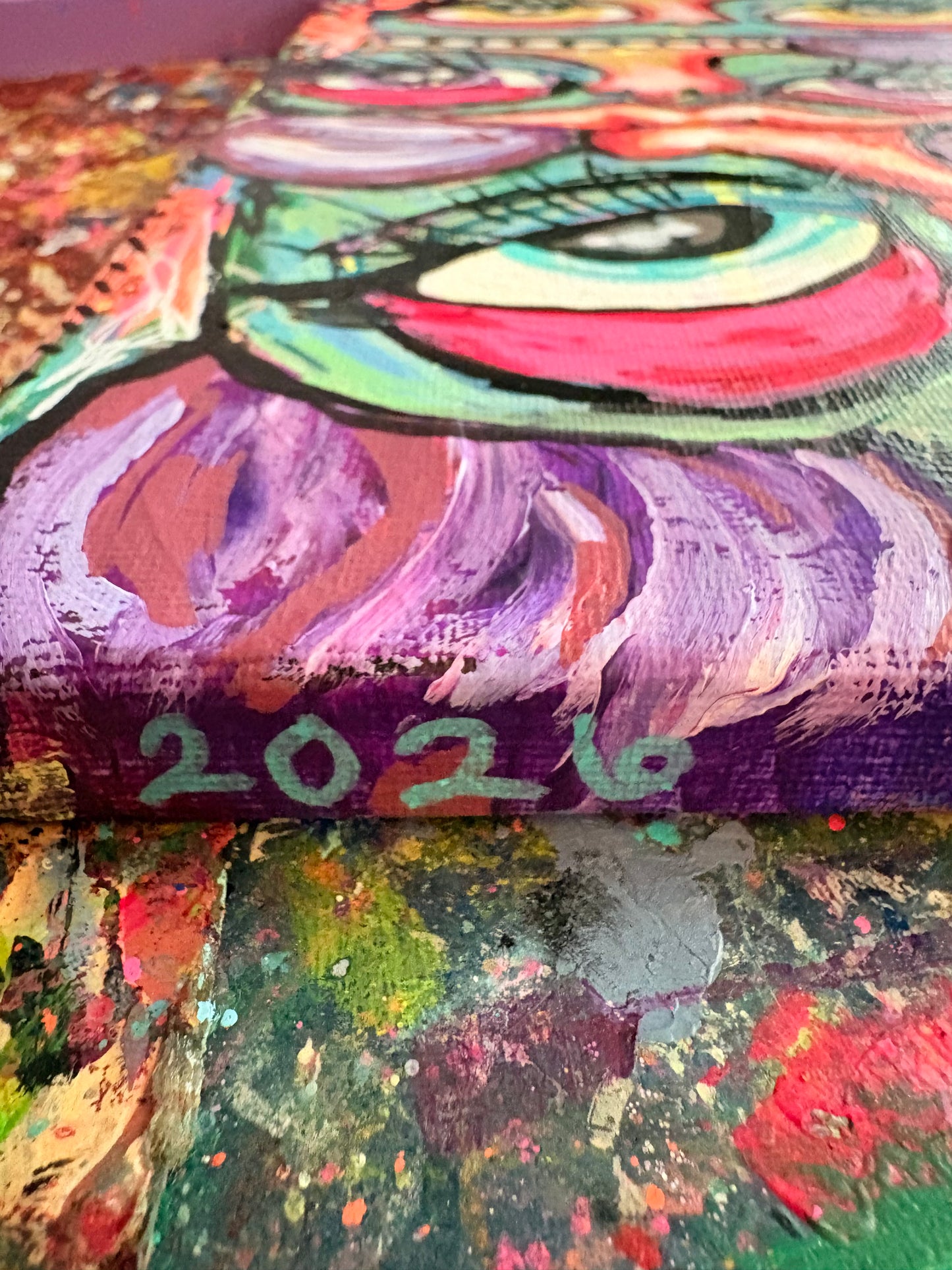 The American Dream Is Killing Me- Original 9x12 Acrylic Painting by Hollie Day