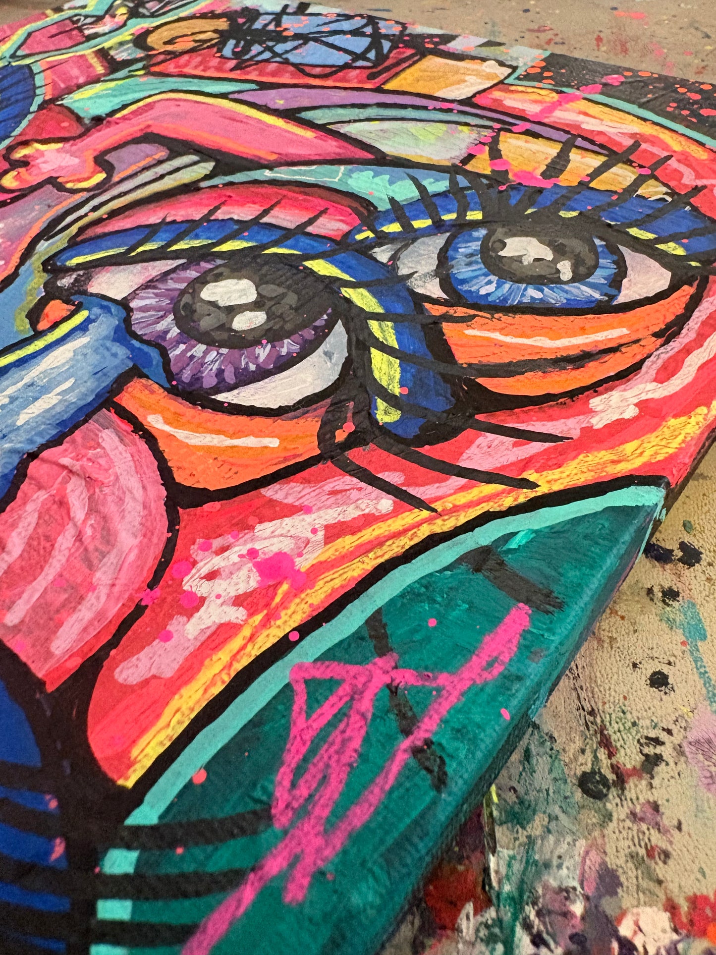 My Heart Bleeds Chaos - Original 11x14 Acrylic Painting by Hollie Day