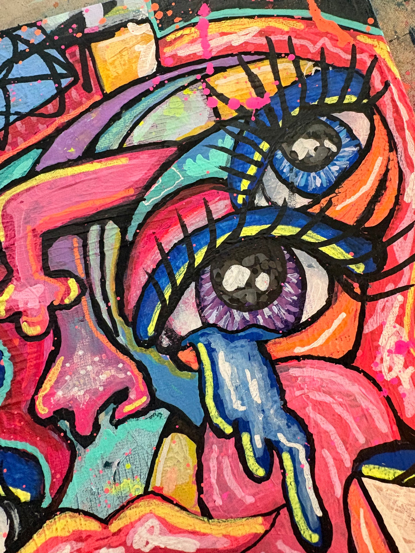 My Heart Bleeds Chaos - Original 11x14 Acrylic Painting by Hollie Day