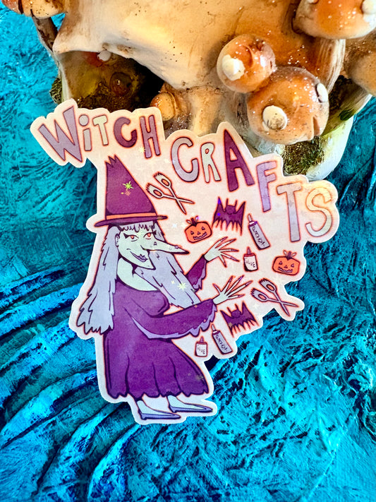 Handmade Spooky Witch Crafts Sticker
