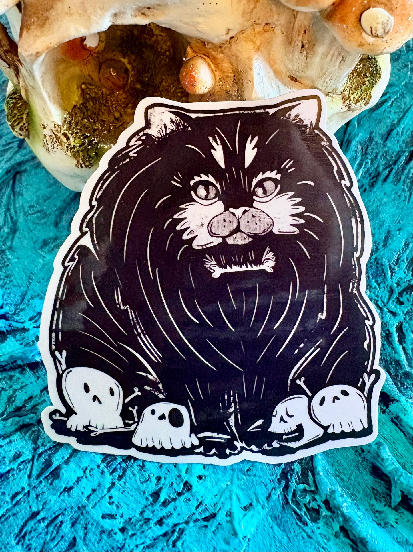 Handmade Spooky Chonky Black Cat