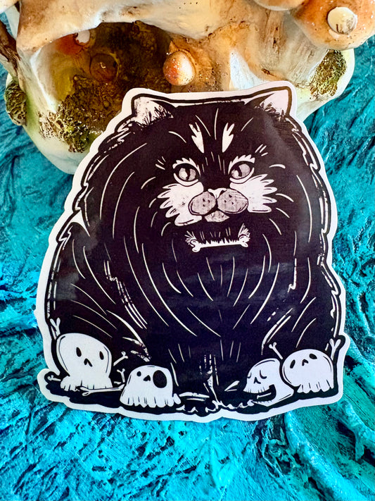 Handmade Spooky Chonky Black Cat