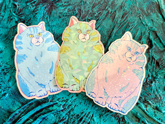Handmade Chonky Cat Sticker Bundle