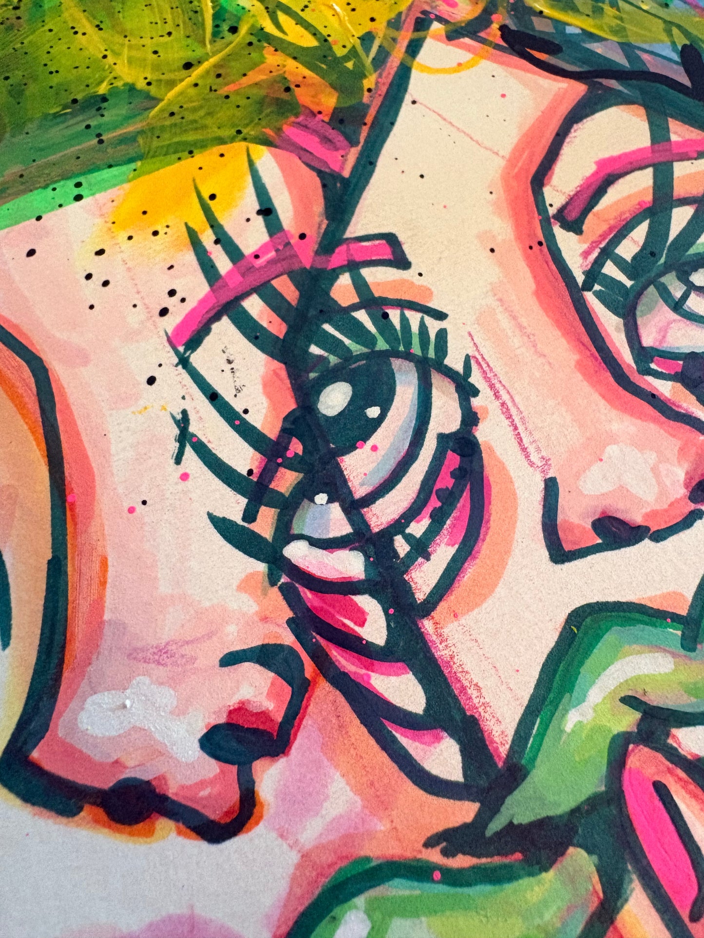 9x12 Mixed Media Abstract Cubism Art on Watercolor Paper  - ‘is it art or is it chaos?’