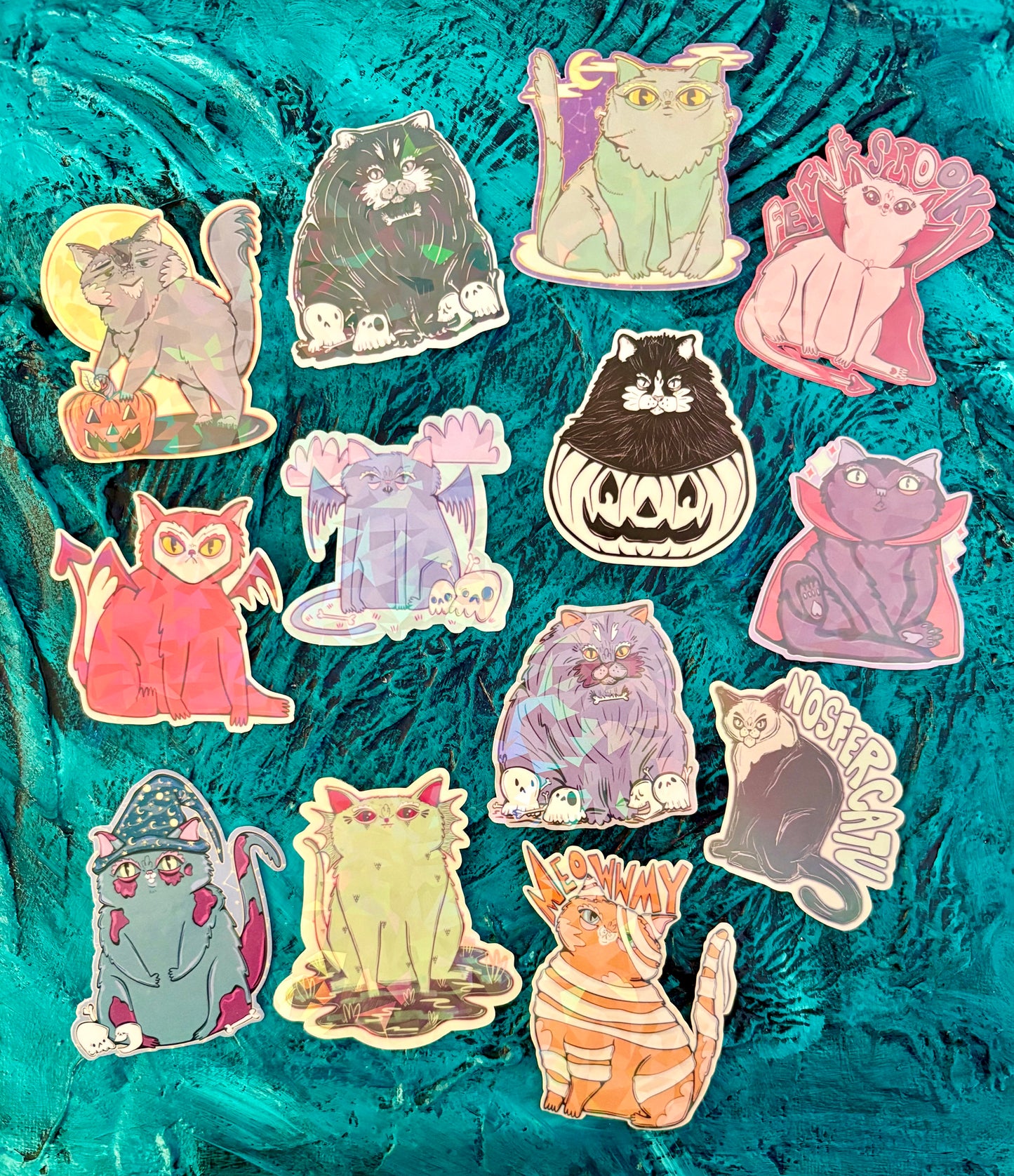 Spooky Cats Mini Stickers